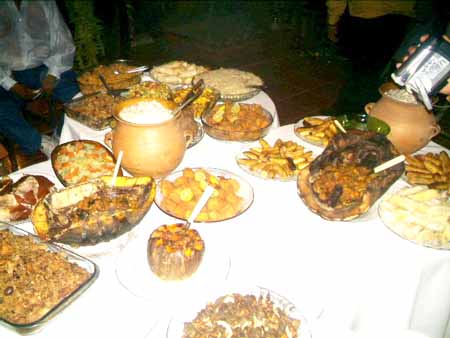 buffet de comidas típicas